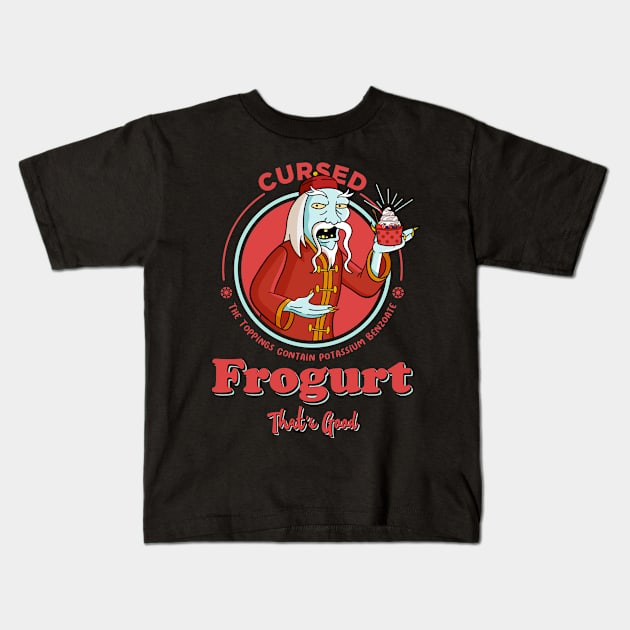 The Frogurt Is Also Cursed Kids T-Shirt by jorgejebraws